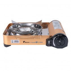 Maxsun, Portable Gas Stove for Travel and Camping, Outdoor Cooking Gas Stove, Coppery, Size 33*38.9*9.1 Cm