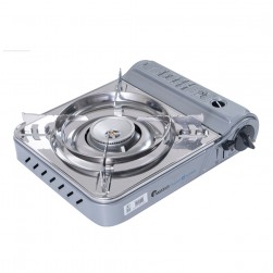 Maxsun, Portable Gas Stove for Travel and Camping, Outdoor Cooking Gas Stove, Gray, Size 32.9*27.7*10.1 Cm