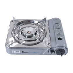 Maxsun, Portable Gas Stove for Travel and Camping, Outdoor Cooking Gas Stove, Gray, Size 32.9*27.7*10.1 Cm