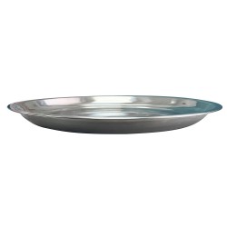 ALSANIDI, Stainless Steel bowel, Trips plates, Silver, Size 35 Cm