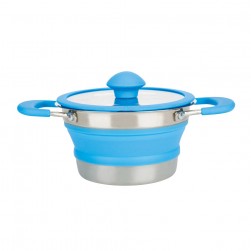 DPT, Silicone pot, Foldable pot, Blue, capacity 1 L