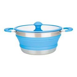 DPT, Silicone pot, Foldable pot, Blue, capacity 3.5 L