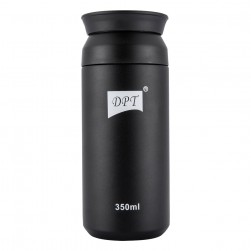 DPT, Hot and cold Stainless steel thermos, Sport liquid Bottle, Black, capacity 350 ml