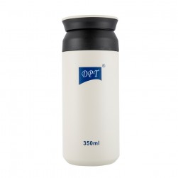 DPT, Hot and cold Stainless steel thermos, Sport liquid Bottle, Beige, capacity 350 ml