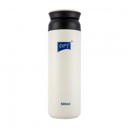 DPT, Hot and cold Stainless steel thermos, Sport liquid Bottle, Beige, capacity 500 ml