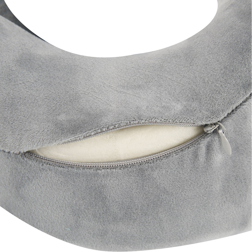 DPT, Medical pillow with memory foam filling, Portable Neck Pillow, Gray, Size 27 Cm