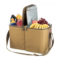 ALSANIDI, Heat and cold insulated keeping bag for food and drinks, Food bag for Trips, Kaki, Size 43.5*25.5*29Cm