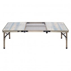 ALSANIDI, Foldable Aluminum Table, Foldable Table for Outdoor and Home Gardens, Beige, Size 60*120*37 Cm