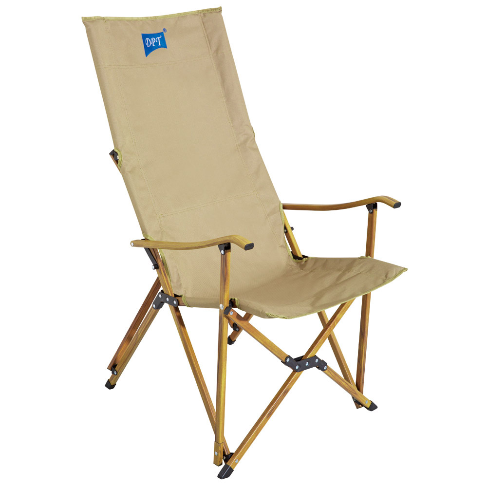 DPT, Foldable Camping Chair, Trips Chair, Kaki, Size103*74*55Cm