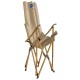 DPT, Foldable Camping Chair, Trips Chair, Kaki, Size103*74*55Cm