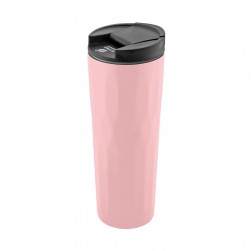 ALSANIDI, Stainless steel tea and coffee mug, Coffee cup for trips and travel, Pink, Size 6.5*21 Cm capacity 500 ml