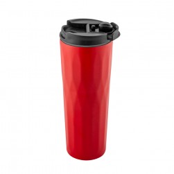 ALSANIDI, Stainless steel tea and coffee mug, Coffee cup for trips and travel, Red, Size 6.5*21 Cm capacity 500 ml