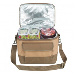 ALSANIDI, Heat and cold insulated keeping bag for food and drinks, Food bag for Trips, Kaki, Size 29.5*19*24Cm