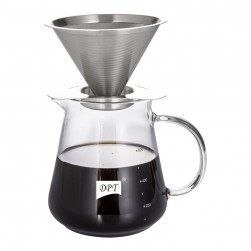 DPT, Specialized Pot for Preparing coffee, Coffee pot, Transparent , capacity 600 ml