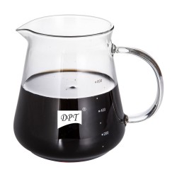 DPT, Specialized Pot for Preparing coffee, Coffee pot, Transparent , capacity 600 ml