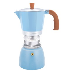 ALSANIDI, Espresso coffee maker, Portable espresso coffee maker, Sky Blue, capacity 157 ml