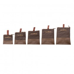 ALSANIDI, Tea and sugar storage bag for trips, 5 different pieces, Coffee Brown, Size 29*22.5*1Cm