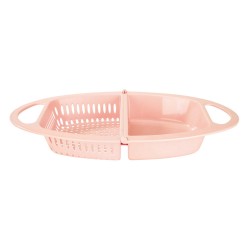 ALSANIDI, Plastic rice and Vegetables strainer, Rice, Vegetables and fruits strainer, Pink, Size 42*26.5*5.5 Cm