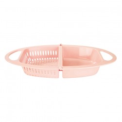 ALSANIDI, Plastic rice and Vegetables strainer, Rice, Vegetables and fruits strainer, Pink, Size 42*26.5*5.5 Cm