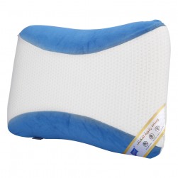 DPT, Medical pillow with memory foam filling, Anti-Bacterial Neck and Shoulder Support Pillow, Blue*White, Size 35*55 Cm