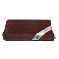 DPT, Medical pillow with memory foam filling, Anti-Bacterial Neck and Shoulder Support Pillow, Brown, Size 30*47 Cm