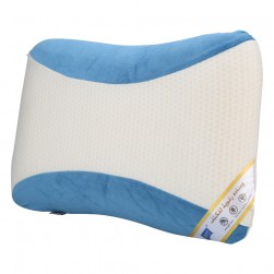 DPT, Medical pillow with memory foam filling, Anti-Bacterial Neck and Shoulder Support Pillow, Blue*White, Size 40*60 Cm