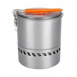 DPT, Aluminum cooking pot, Hiking pot, Gray, Size 14.3*15.5 Cm capacity 1.5 L