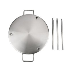 ALSANIDI, Grill pan, Burger Grill Saj, Silver, Size 40 Cm