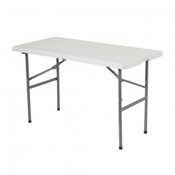 ALSANIDI, Foldable Fiberglass Camping Table, Foldable Table for Outdoor and Home Gardens, White, Size 62*124*74 Cm