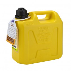 DPT, Thick Fuel and Gasoline Tank, 
Portable Plastic Petrol Container, Yellow, capacity 5 L