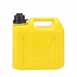 DPT, Thick Fuel and Gasoline Tank, 
Portable Plastic Petrol Container, Yellow, capacity 5 L