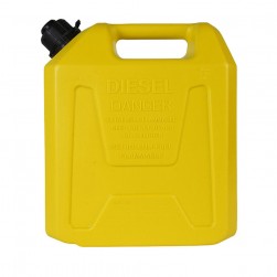 DPT, Thick Fuel and Gasoline Tank, 
Portable Plastic Petrol Container, Yellow, capacity 10 L