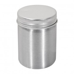 ALSANIDI, Aluminum spice box, Tea, coffee and sugar storage for trips, Silver, capacity 150 ml