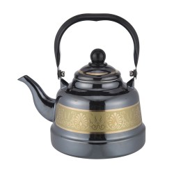 ALSANIDI, Decorated Coated teapot, Teapot, Black, capacity 1.1 L