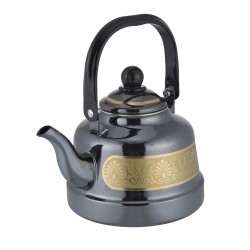 ALSANIDI, Decorated Coated teapot, Teapot, Black, capacity 1.1 L