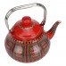 السنيدي، ابريق شاي غضار نقش نجدي، ابريق نجدي، احمر، سعة 2 لتر