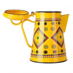 ALSANIDI, Najdi inscription milk Jar Dallah, Coffee Dallah, Yellow, capacity 1.8 L