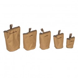 ALSANIDI, Tea and sugar storage bag for trips, 5 different pieces, Kaki, Size 25*15.5*28Cm