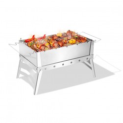 ALSANIDI, Trips grill, Portable BBQ stove, Silver, Size 40*25*25 Cm