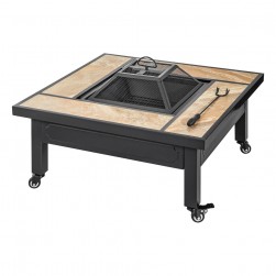 DPT, Wood stove for heating, Outdoor wood burning stove, Black, Size81*81*50