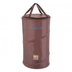 ALSANIDI, Foldable Waste Basket, Waste Paper Container, Brown, Size 37*64 Cm