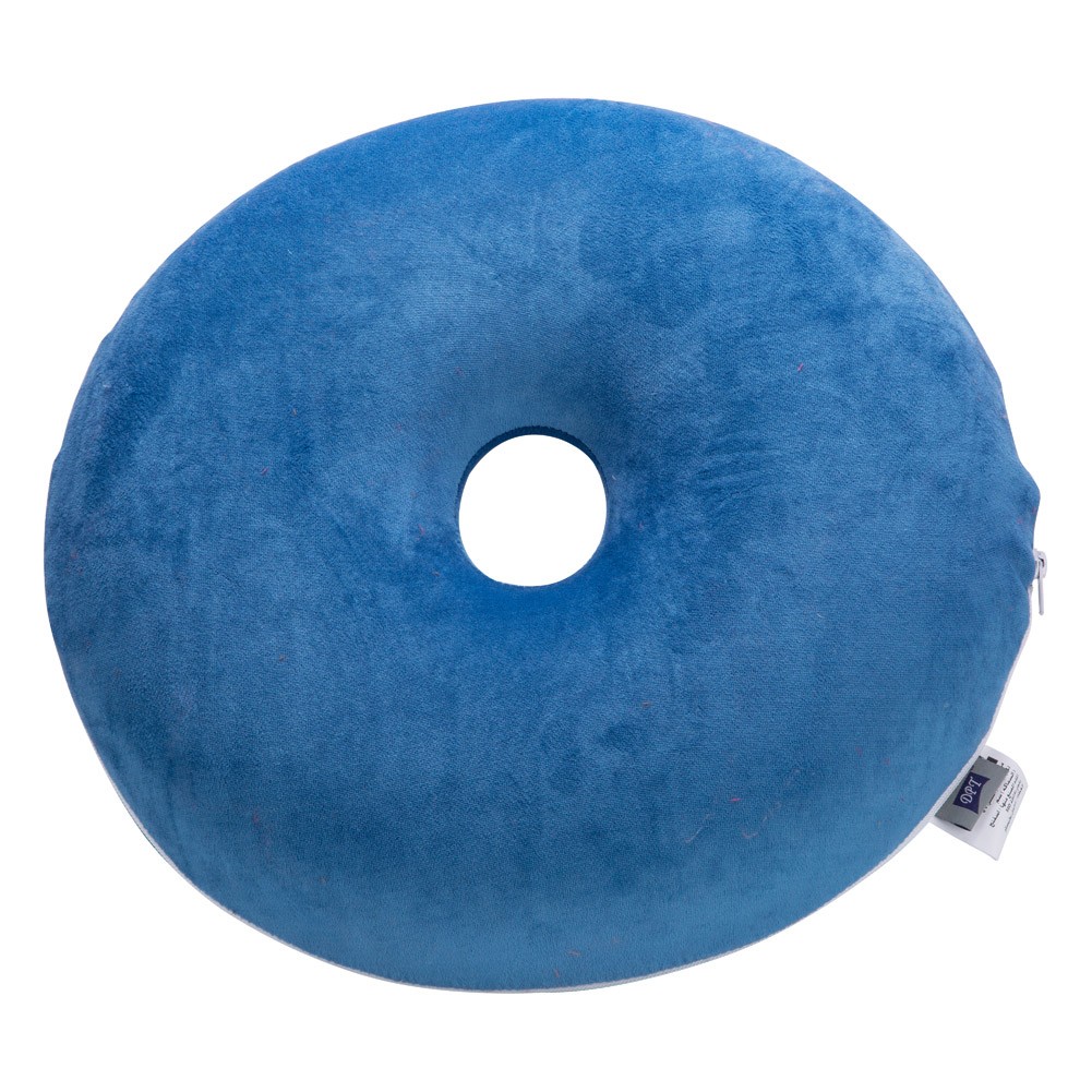 DPT, Medical pillow with memory foam filling, Donut Shape Memory Foam Seat Cushion, Blue, Size 40 Cm