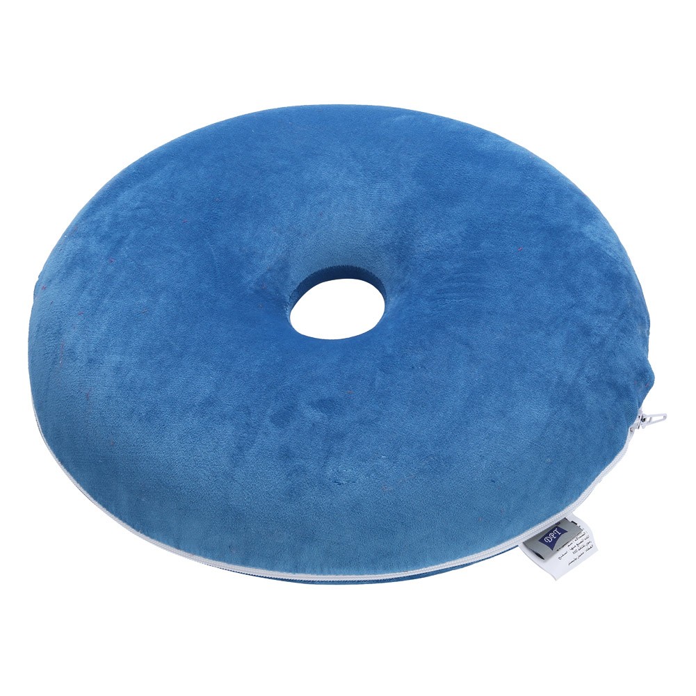 DPT, Medical pillow with memory foam filling, Donut Shape Memory Foam Seat Cushion, Blue, Size 40 Cm