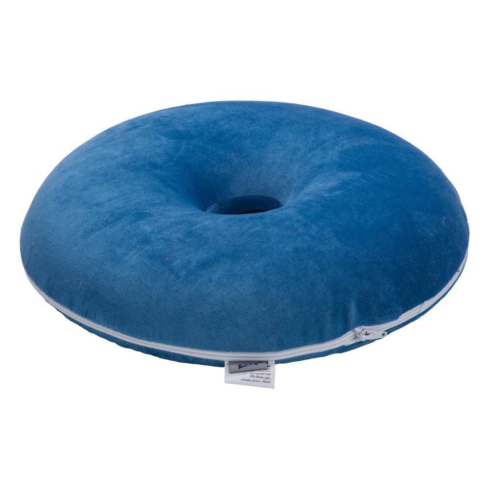 DPT, Medical pillow with memory foam filling, Donut Shape Memory Foam Seat Cushion, Blue, Size 40 Cm