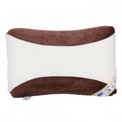 DPT, Medical pillow with memory foam filling, Anti-Bacterial Neck and Shoulder Support Pillow, Brown*White, Size 35*55 Cm