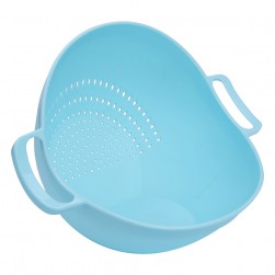 ALSANIDI, Plastic Portable rice and Vegetables strainer, Rice, Vegetables and fruits strainer, Turquoise, Size 22 Cm