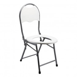 DPT, Portable Toilet Chair, Portable Toilet, White, Size 48 Cm