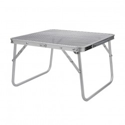 ALSANIDI, Aluminum Dish Drying Rack Table, Foldable Table for Outdoor and Home Gardens, Silver, Size 40*40*26 Cm