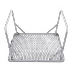 ALSANIDI, Aluminum Dish Drying Rack Table, Foldable Table for Outdoor and Home Gardens, Silver, Size 40*40*26 Cm