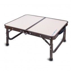 ALSANIDI, Aluminum Adjustable Table, Foldable Table for Outdoor and Home Gardens, Brown, Size 45*60 Cm